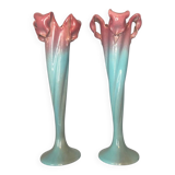 Pair of large Art Nouveau vases