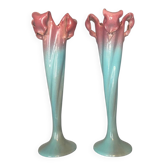 Pair of large Art Nouveau vases