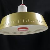 Pendant Lamp • Opaline & Perforated Metal • Jo Hammerborg • Fog & Mørup • 1960