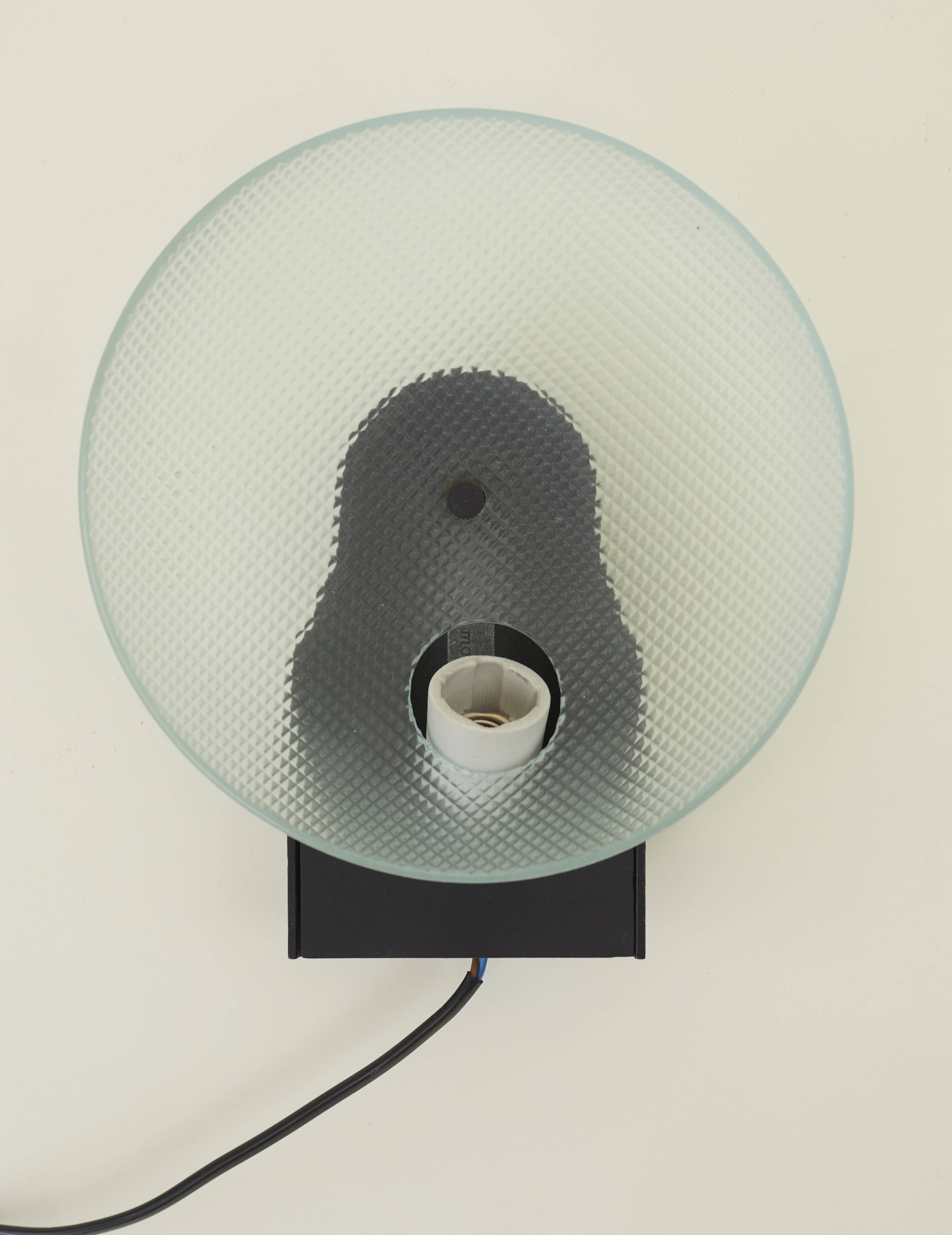 Metal and glass wall lamp LUMI MOD Italia vintage Memphis Circa 1980