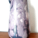 Vintage cracked ceramic bottle vase