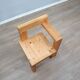 1980s Steltman Chair larch wood by Gerrit Rietveld