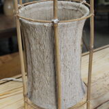 Bamboo and canvas lamp