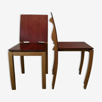 Paire de chaises Circa 1980 Éric Jourdan