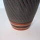 Vintage handmade ceramic vase, terracotta and oil.