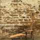 Old rattan lounger.