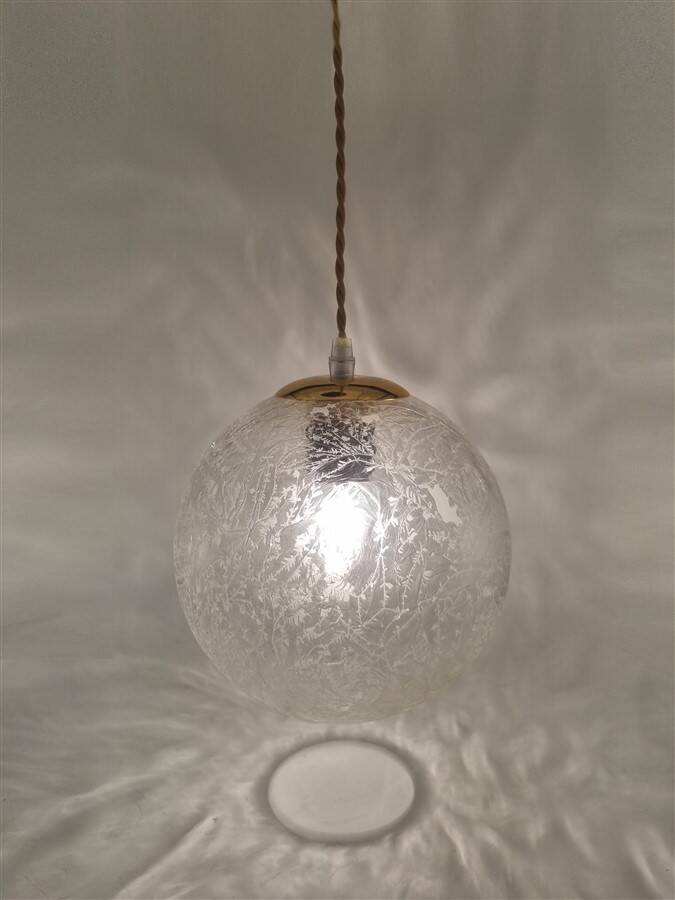 Frosted glass pendant light
