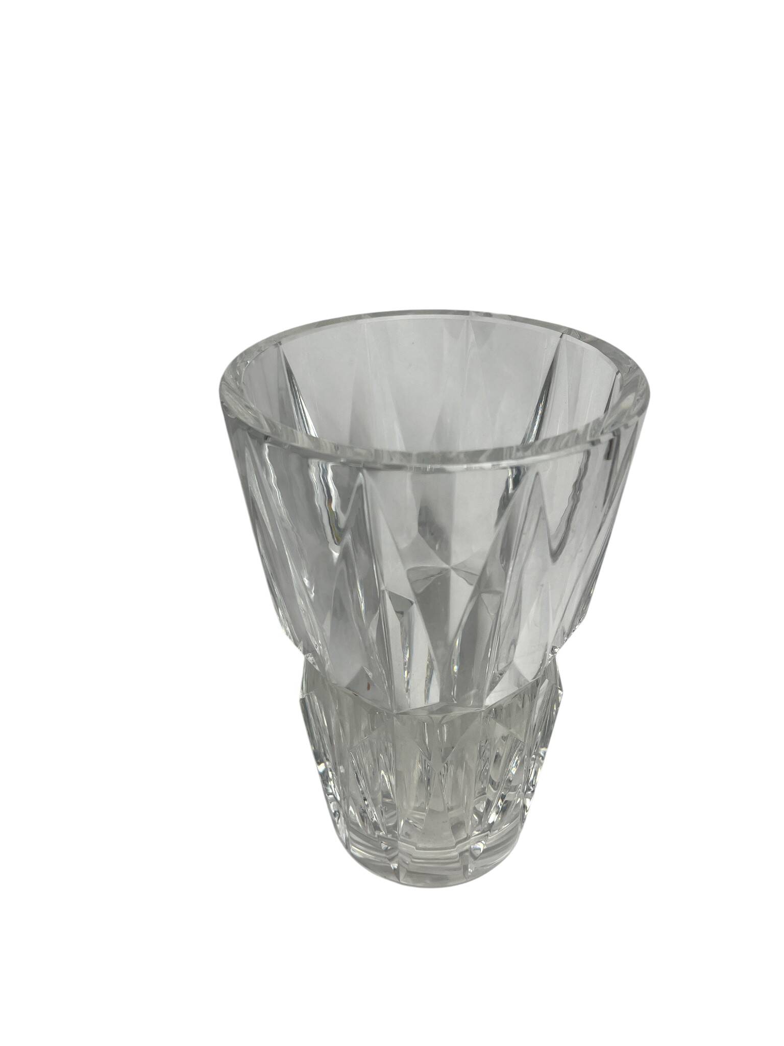 Saint Louis, truncated conical crystal vase signed circa 1950