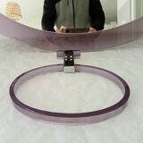 Set of plexiglass wall lights and mirror by Harvey Guzzini, 1970s