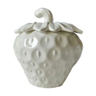 Italian porcelain confectioner in the shape of a strawberry