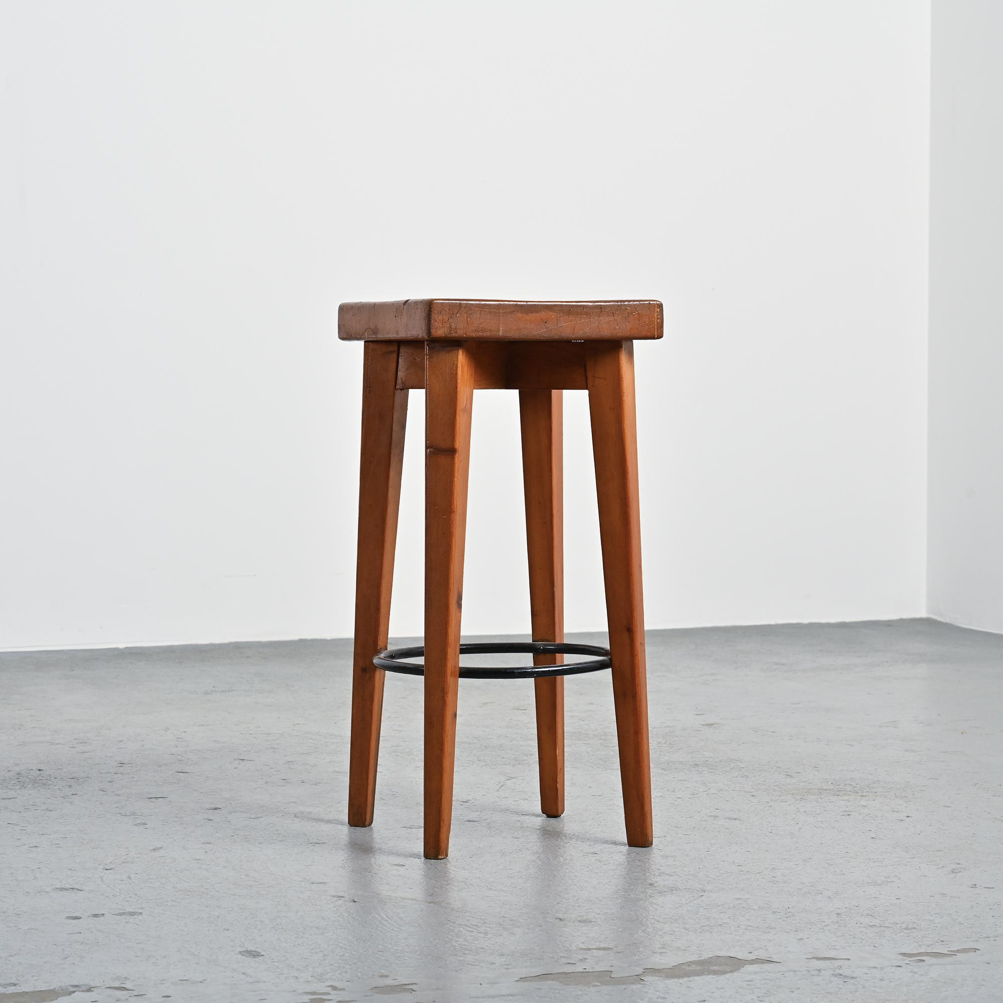 Tabouret haut par Christian Durupt, Méribel, circa 1960