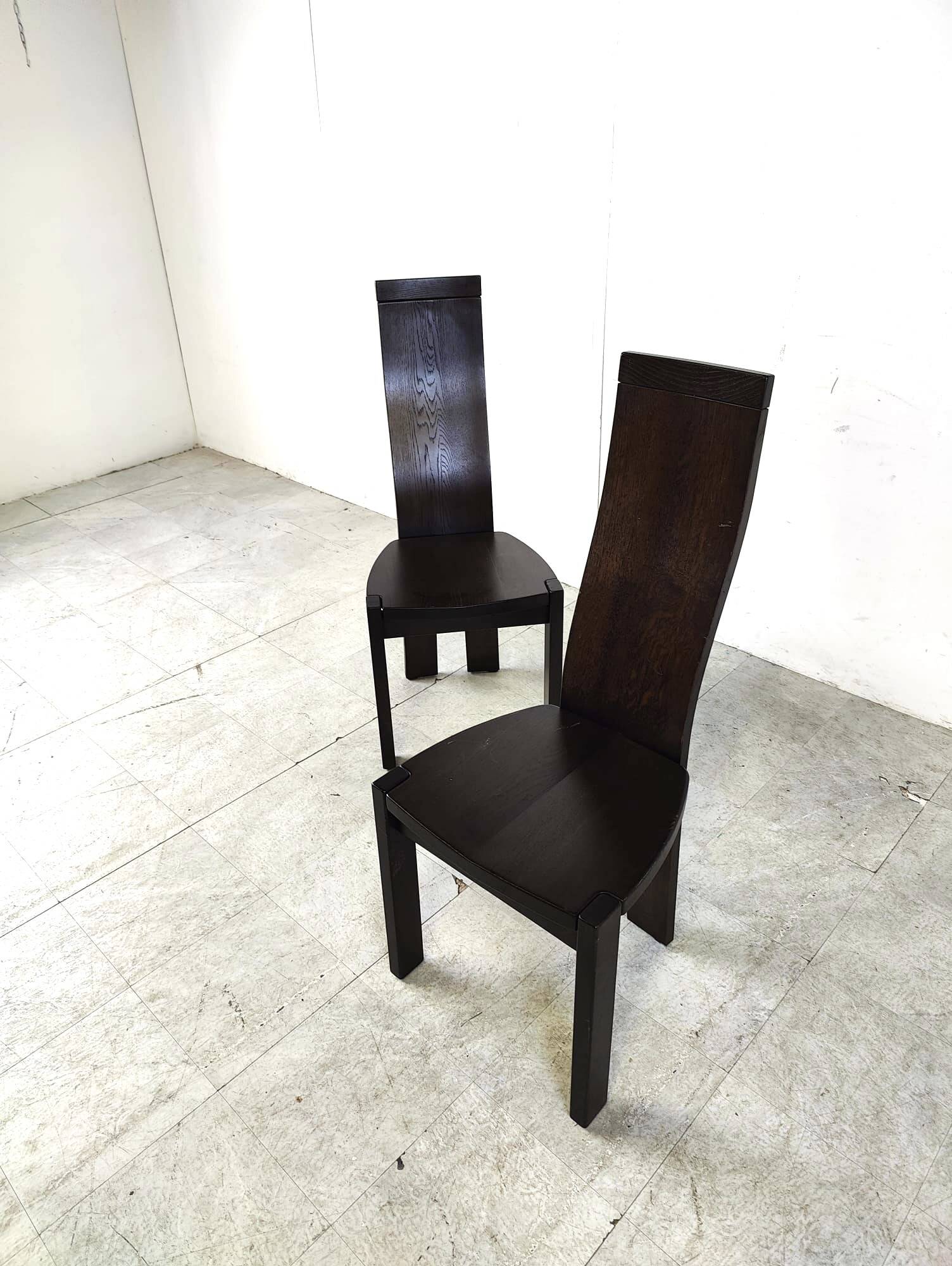 Set of 8 dining chairs by Rob & Dries van den Berghe, 1980s