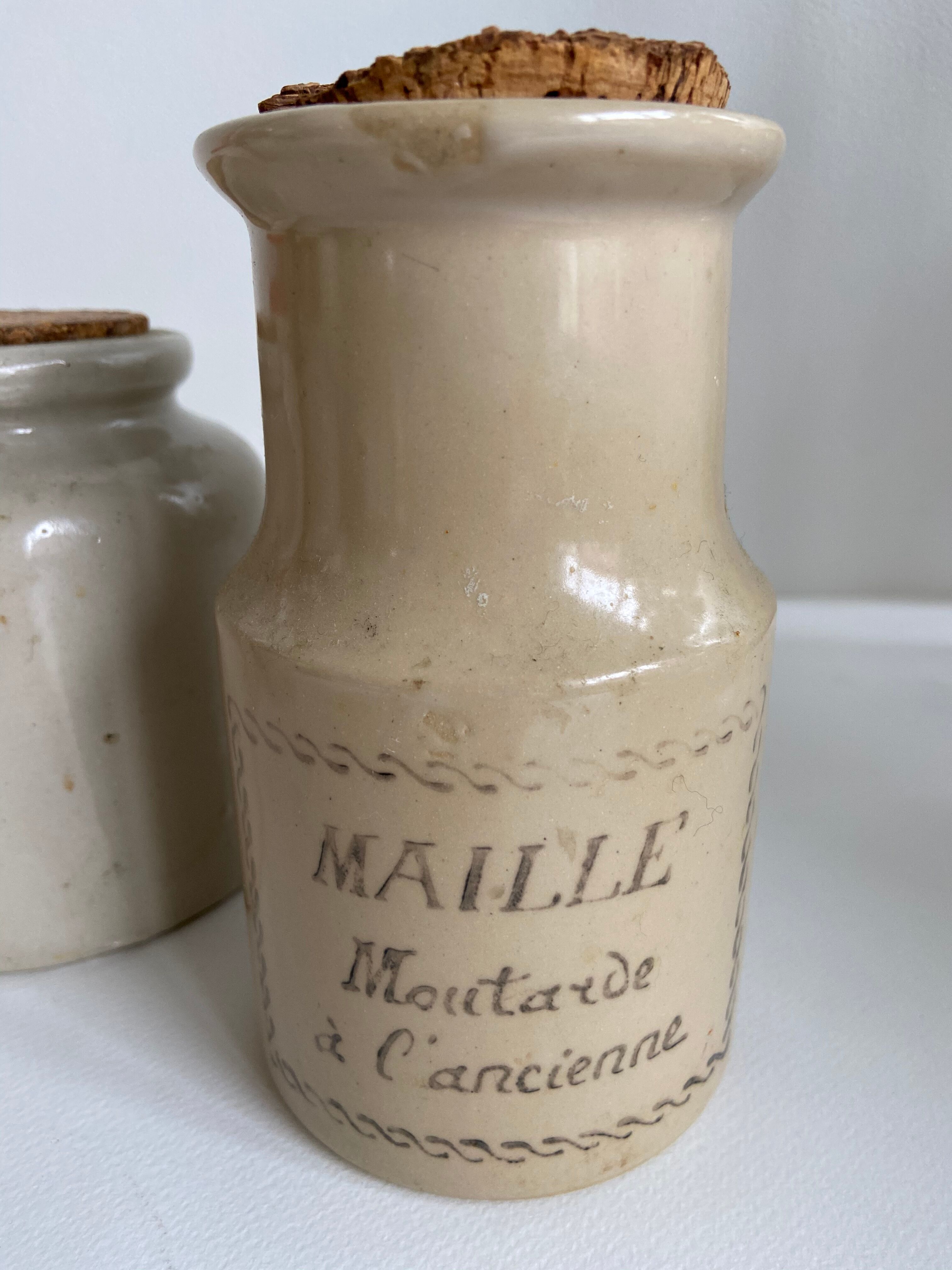 Set of 4 mustard jars