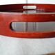 Japanese tray in red lacquered wood