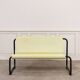 Rare Willy Guhl two-seater bench, original yellow patina, 1960.