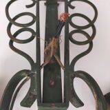 Pairs of vintage wrought iron wall lamps