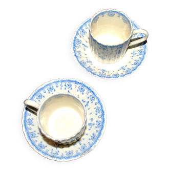 Copeland set of 2 english earthenware espresso cups wt copeland & sons - stoke on trent 1870
