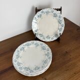 Set of 6 Maastricht earthenware dessert plates, Clara model