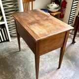 Craft furniture with 2 drawers, solid wood table.
