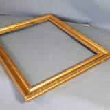 19th century frame gilded stucco wood, beaded interior edges, 47x39 cm, leaf 41.8x32.7 cm SB