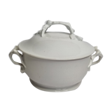 Bonbonnière in white enamelled porcelain, 16 cm