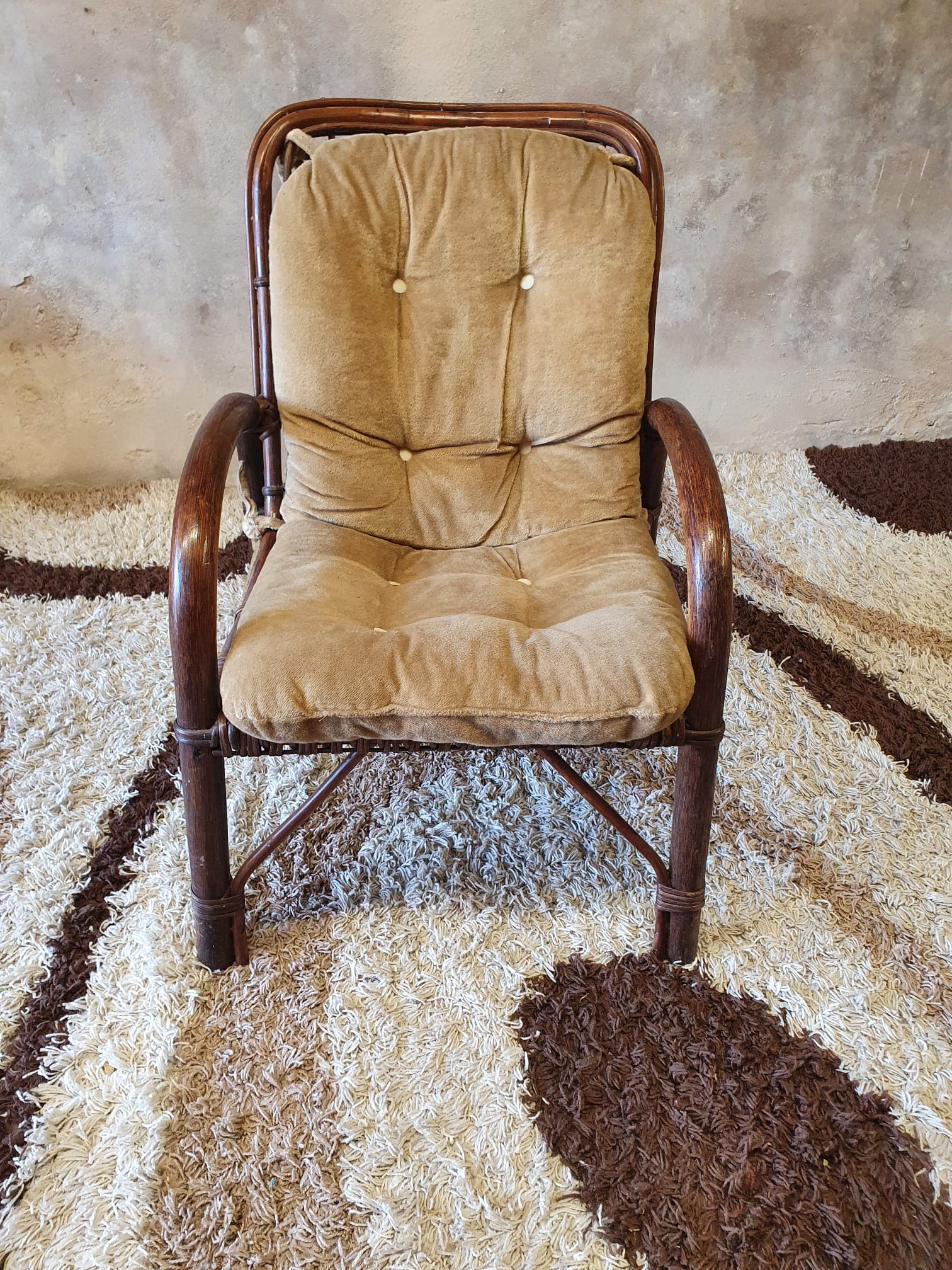 Vintage bamboo armchair 1960