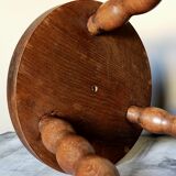 Vintage solid-turned wood tripod tripod