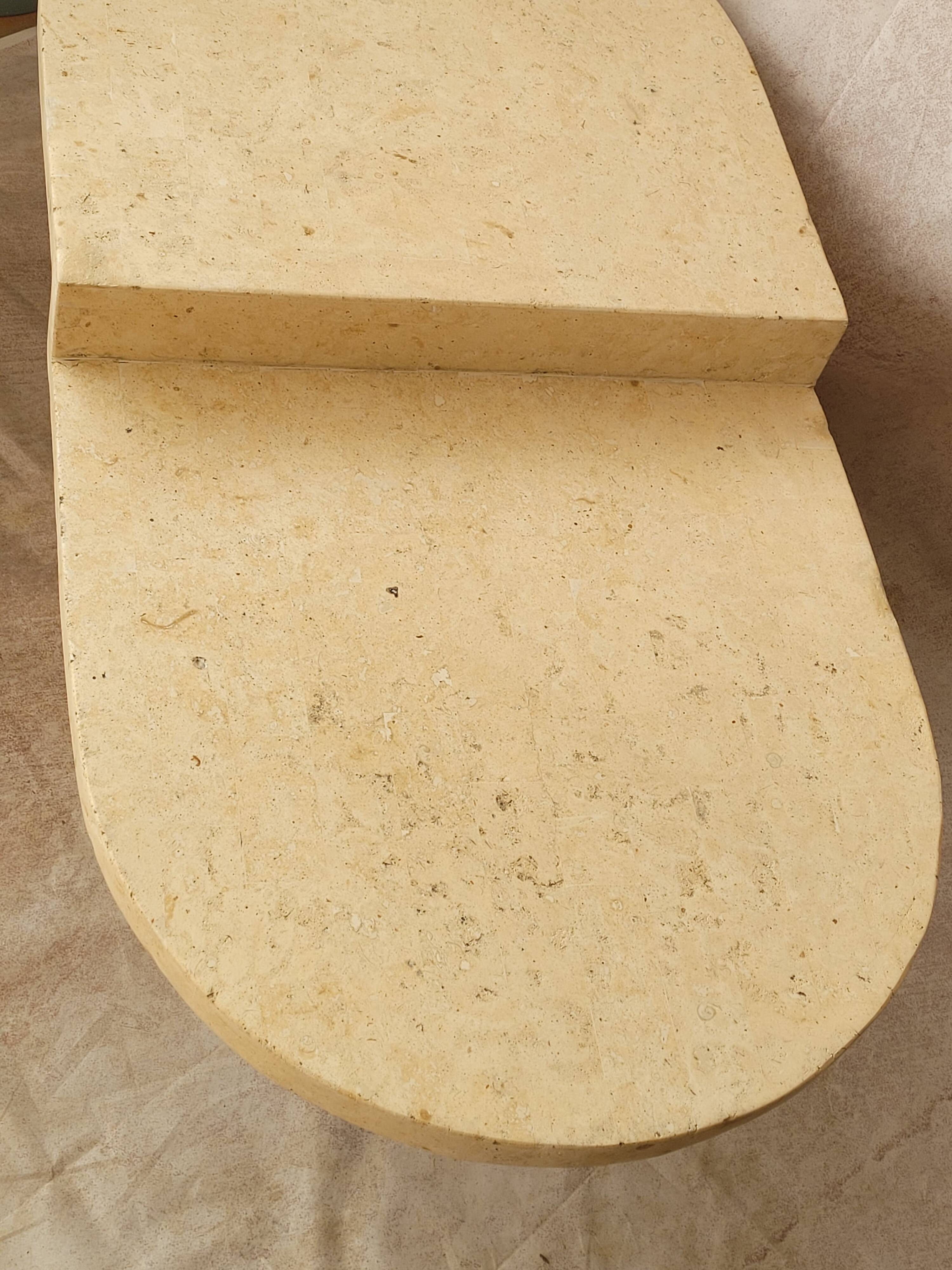 Magnussen Ponte beige mactan stone oval coffee table