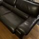3-seater sofa TARMAC – Roche Bobois Grey leather Alpilles – Design