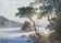 Painting XIX° century "Breton coast" Marine signed R. Lambert