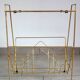 Porte revues vintage laiton doré et verre