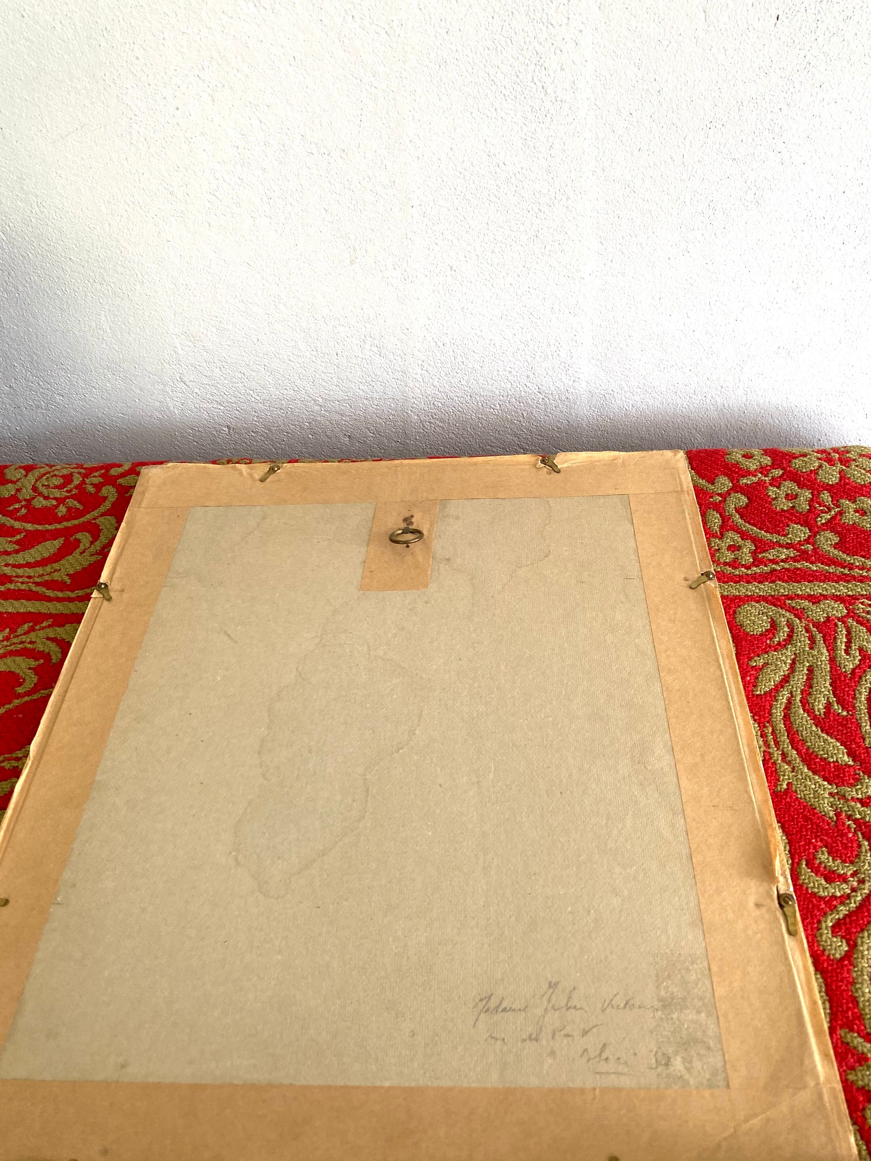 Frame with mat poster glazed