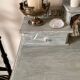 Secretary desk Henri II with grey Gustavian steps