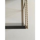 String shelf with twisted golden frame