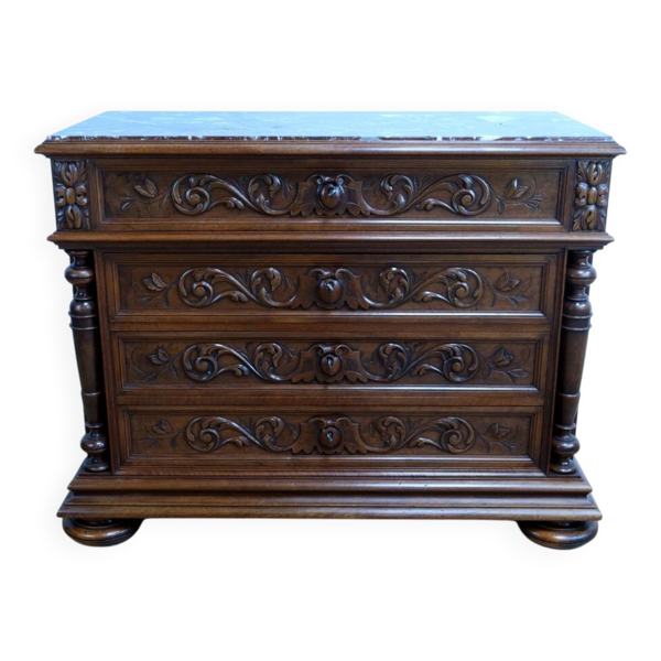 Commode en Noyer P. Guinand-Leglas, style Rennaissance – 1920