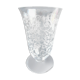 Art-Deco vase in Baccarat crystal, Michelangélo model, engraved with arabesques and signed