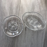 Set of 2 glass raviers