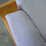 Swedish Leather Lounge Chair with Footrest by Ake Fribytter for Nelo Kroken, 1970s