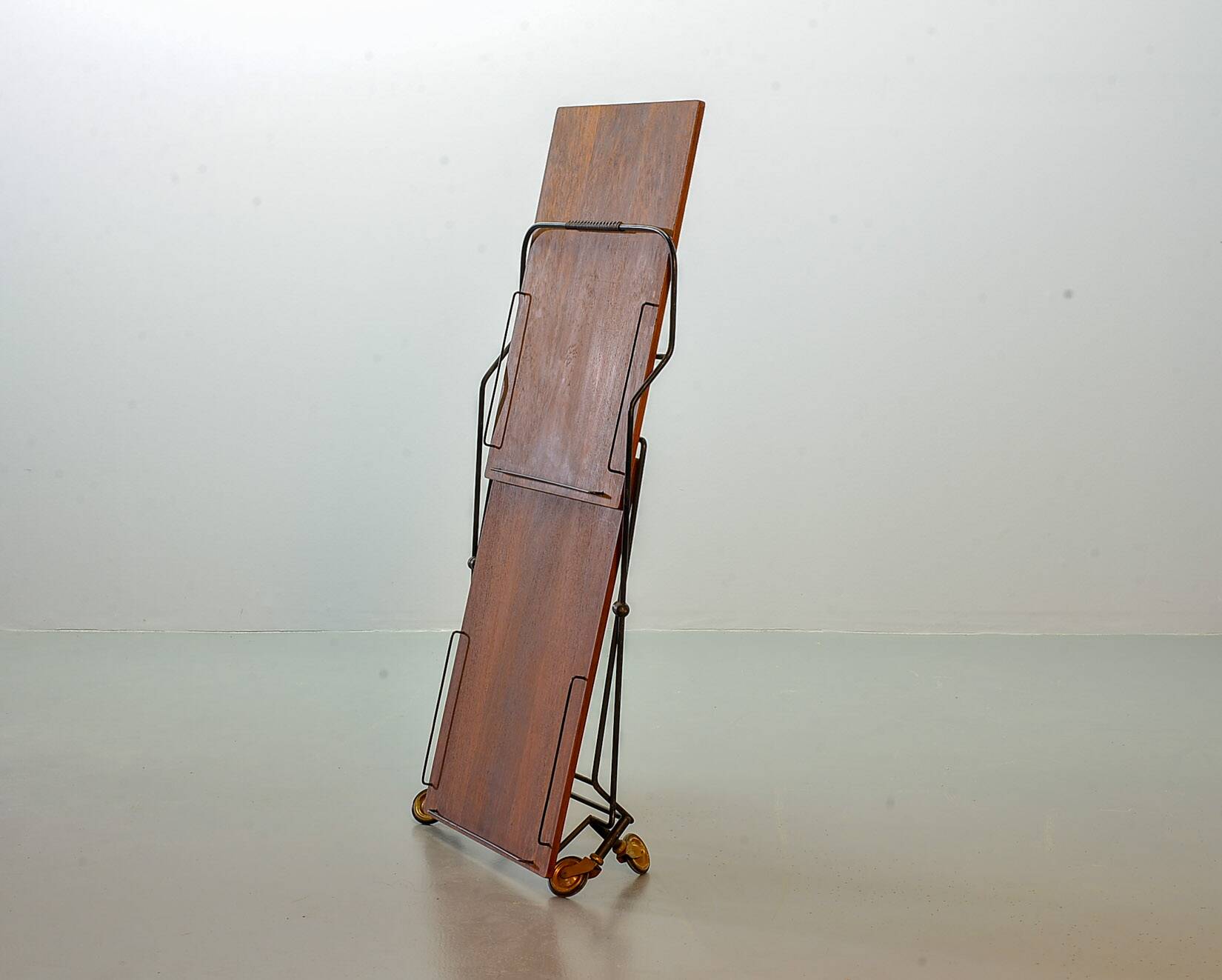 Scandinavian Minimalistic Foldable and Mobile Teak Tea Trolley Denmark 50S