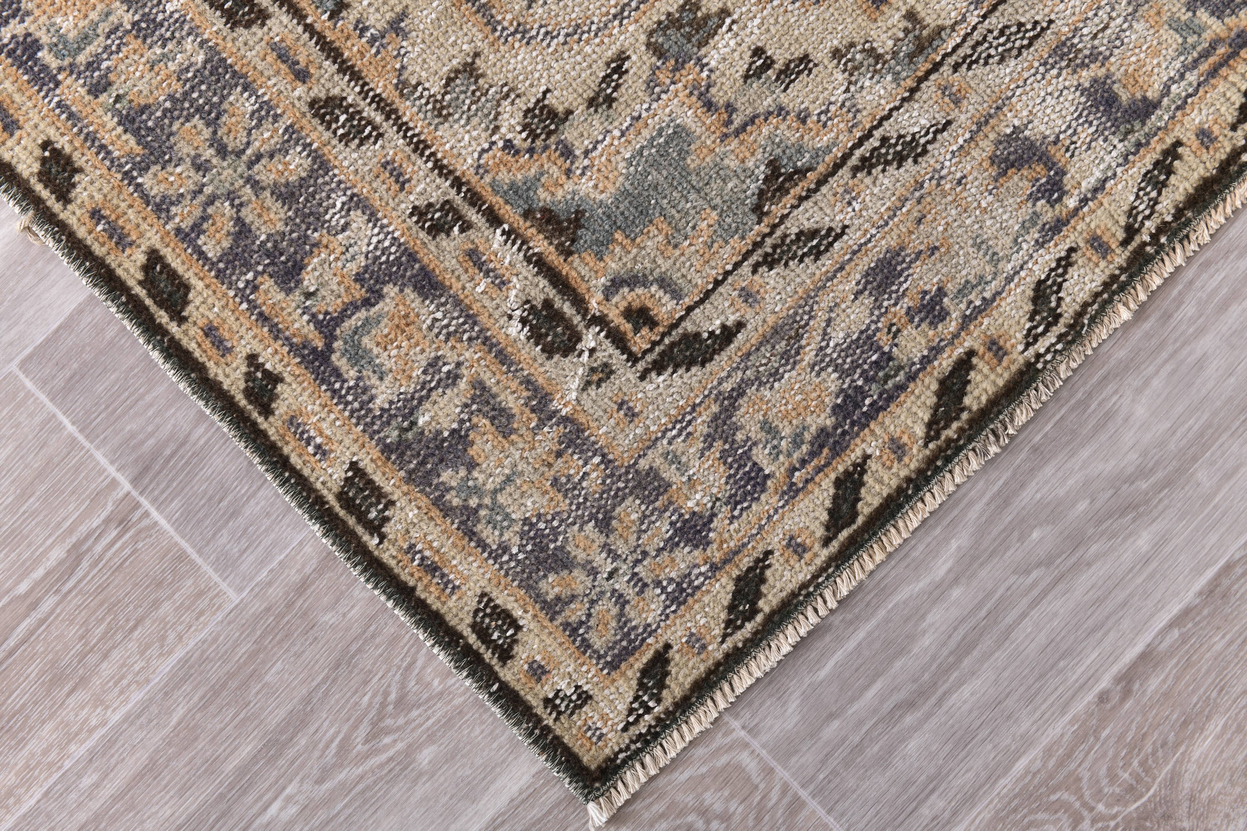 59s Orange & Brown Vintage Rug 122x216Cm