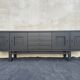 XL design black stained oak brutalist sideboard – De Coene