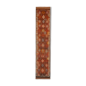 Hand-knotted distressed turkish orange runner carpet 88 cm x 458 cm