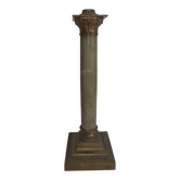 Napoleon III column candlestick in onyx and gilded bronze