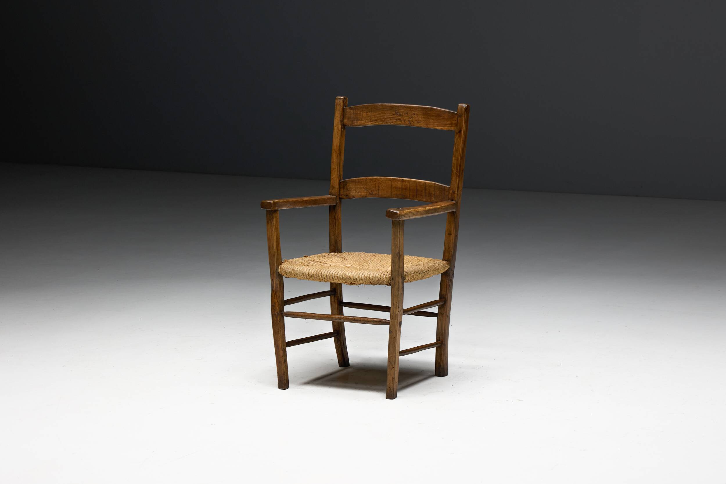 Vernacular Rural Armchair, France, Early 20th Century