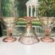 Set of 4 large ice cream bowls color rosaline vintage Italy