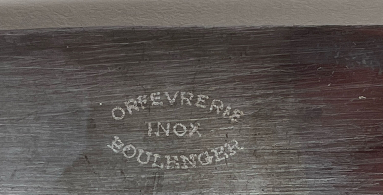 Set of 6 Boulenger silver metal knives