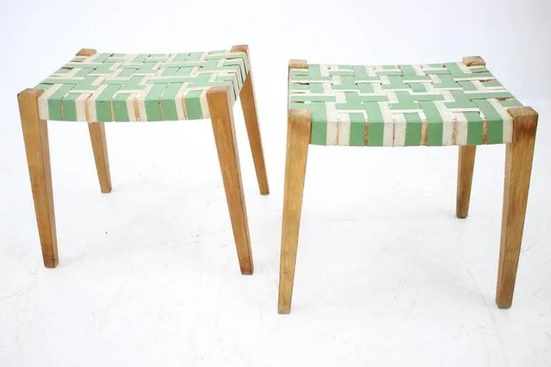 Pair of Midcentury Stools or Tabourets, 1950s