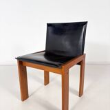 Mid-Century Modern Set of 4 Chairs in the Style of Scarpa, 1970s