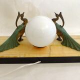 Art Deco Peacock Lamp