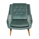 1950s clubchair in blue velour